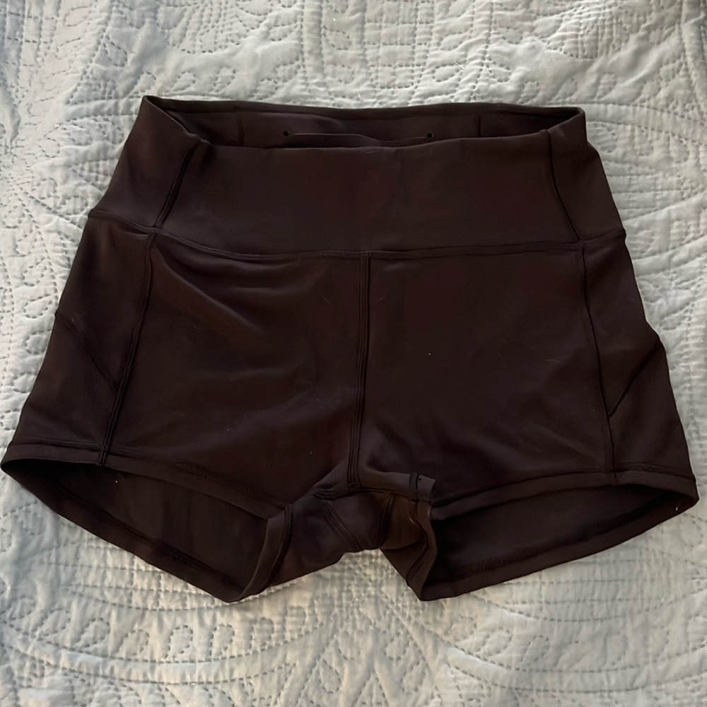 Lululemon high waisted black shorts, size 8